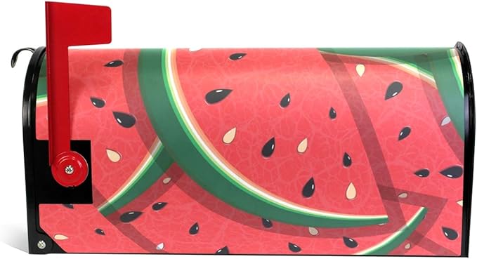 ALAZA Slices of Red Watermelon Magnetic Magnetic Mailbox Cover Standard Size for Garden Yard Outdoor Decorations-18 x 20.8"
