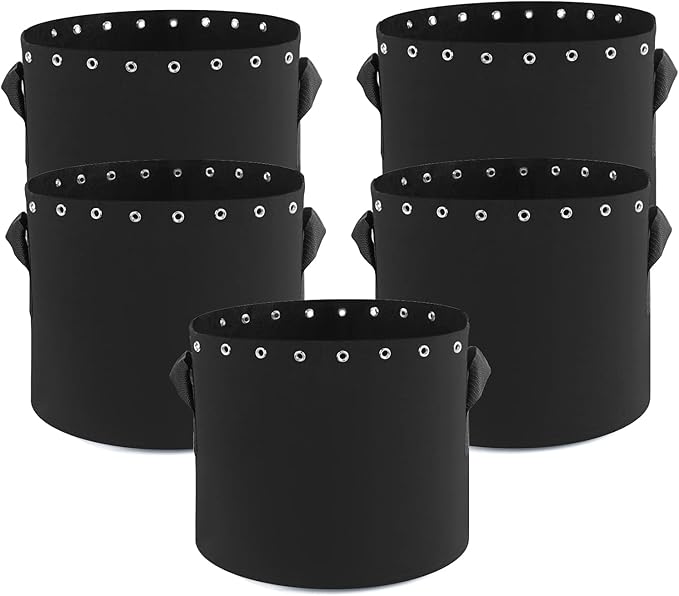 1 Gallon Fabric Pots with Holes,5-Pack,Heavy Duty Thickened Nonwoven Fabric Pots (1 Gallon)