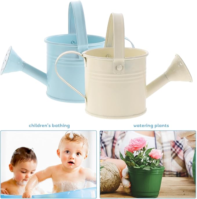 balacoo Metal Watering can Small 2-Pack Portable Garden Watering Pot with Long Spout for Indoor Outdoor Plants Flower Care