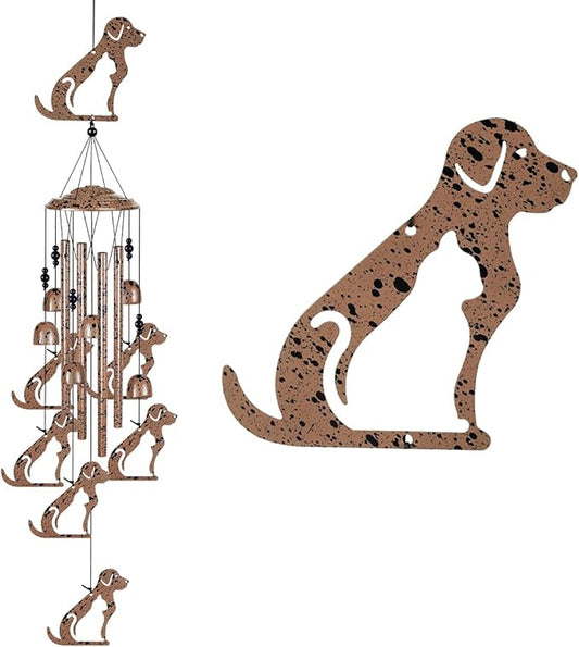 37" Dogs Wind Chimes for Garden,Home,Balcony,Yard,Outdoor Decor, Sympathy Wind Chimes, Wind Catcher, Dog Lovers Chimes,Blessing Wind Bell,Dog Decoration Gifts for Mom, Grandma, Family, Women, Friend