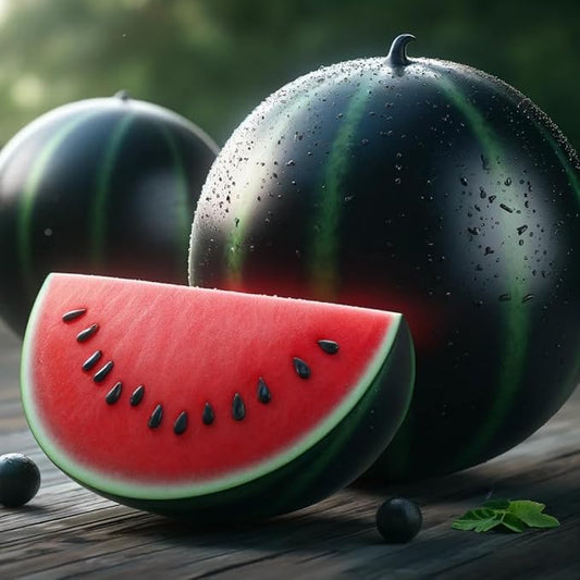 Watermelon Black Beauty Seeds – Citrullus Lanatus | Sweet & Juicy Heirloom Variety | Large, Dark Green Melons