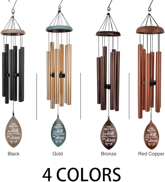 ASTARIN Personalized Name 35" Memorial Wind Chimes for Outside, Metal Sympathy Gifts for Loss of Mother Father Loved One, Bereavement Wind Chime in Memory Gift