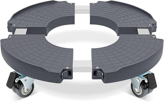 W B D WEIBIDA Round Dolly with Wheels Heavy Duty, Adjustable Pot Dolly 16-20 Inch, Large Plant Mover Indoor Outdoor, Muti Functional Rolling Dolly for Trash Can, Keg, Drum, Barrel