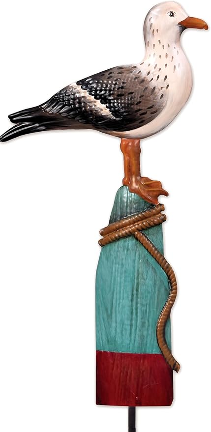 Sunset Vista Design Garden Stakes - Coastal Birds Metal Art for Yard or Patio Lawn Stake, 36-Inch, Seagull