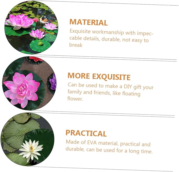 DOITOOL Artificial Lily Pads for Koi Pond: 3 Pcs Artificial Floating Foam Lotus Leaves 11 Inch Realistic Water Lily Pads Ornaments for Patio Fish Pond Pool Aquarium Decor, Green