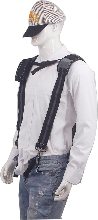 Cedriany Tool Belt Suspenders for Work Belt Suspenders Heavy Duty Padded with Attachment Loops for Men