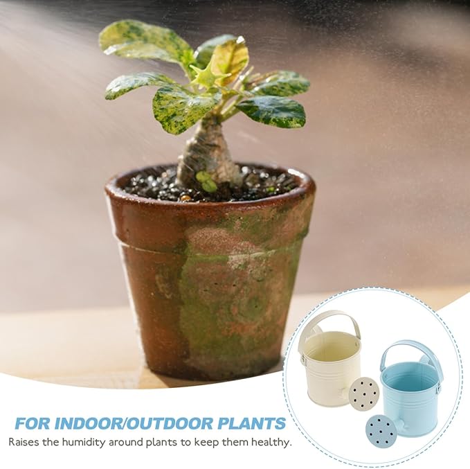 balacoo Metal Watering can Small 2-Pack Portable Garden Watering Pot with Long Spout for Indoor Outdoor Plants Flower Care