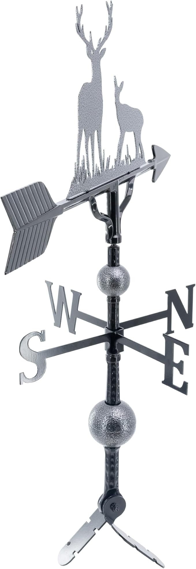 Montague Metal Products Deluxe Buck and Doe Weathervane - 14 Ornament Colors Available - Roof Mount Included (4 to Choose from) - Deer Weathervane - Hunter Gift Ideas