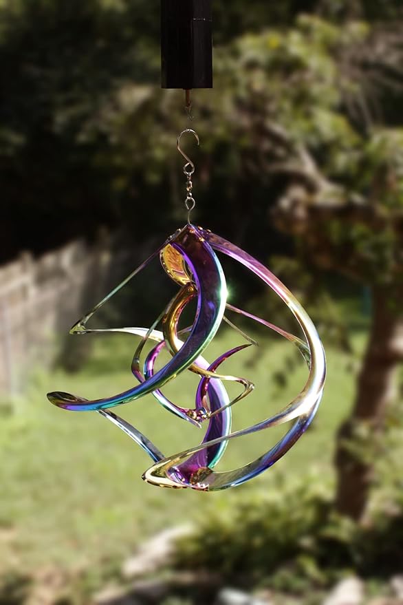 Red Carpet Studios The Original Cosmix Deluxe Helix Wind Spinner, Medium 14-Inch, Double Rainbow