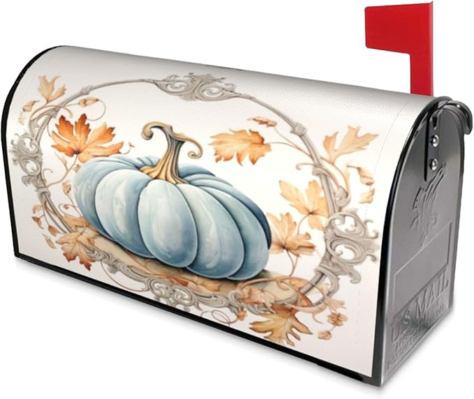 DADABULIU Mailbox Covers Pumpkin Rustic Flower Autumn Magnetic Letter Post Box Cover Standard Size 21 x 18 Inch Garden Yard Home Decorative