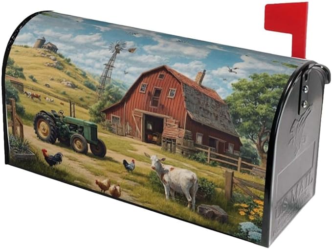 Farm Mailbox Covers Magnetic Letterbox Covers 21x18 Inch for Garden Outdoor Decoration
