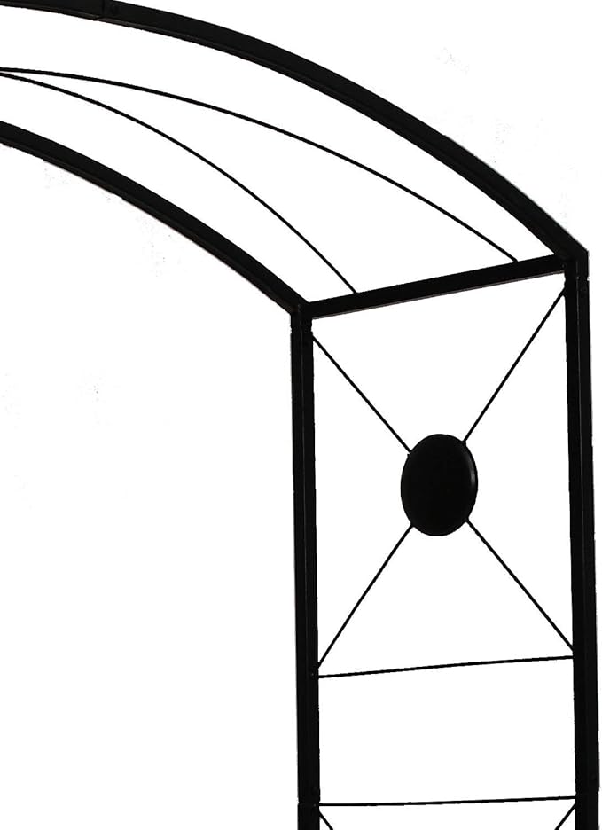 Steel Garden Arch, 7'6" High x 4'7" Wide, Garden Arbor for Various Climbing Plant, Outdoor Garden Lawn Backyard