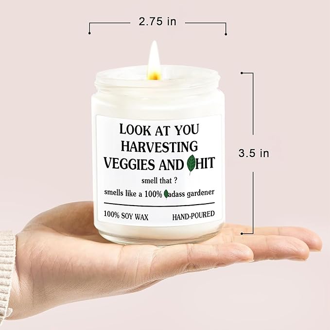 Gardening Gifts for Women - Unique Plant Lover Present, Funny Garden Gift, Relax Candle, Best Gift for Gardeners, Christmas Gifts Cool Plant Mom, Funny Garden, Growing Candle (Gardening)