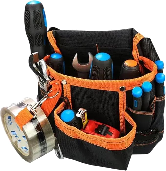 Electrician Tool Pouch,Electrician Tool Belt,Detachable & Adjustable Tool Pouch belt for Electrician,Carpenter,Construction,Work Apron,Utility Belt