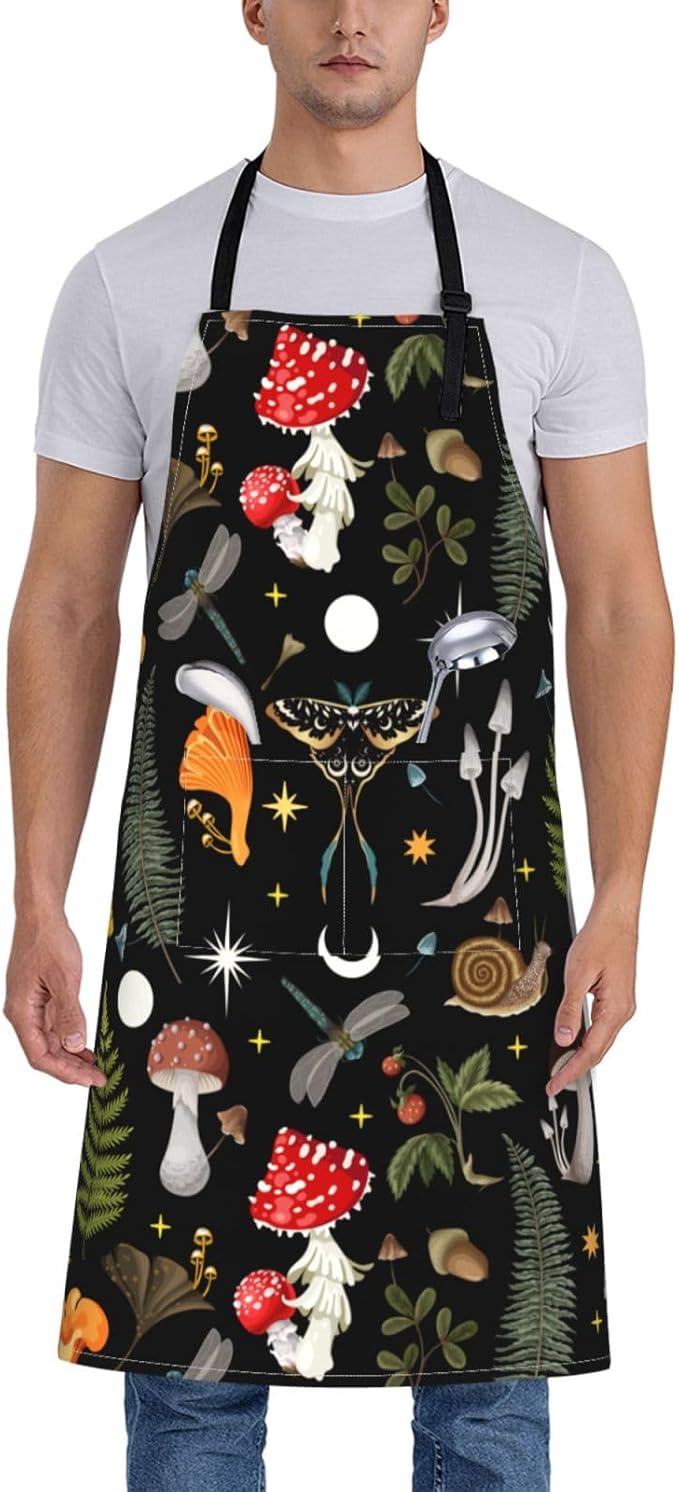 Siiuuol Cute Cats Unisex Waterproof Kitchen Chef Apron - With Adjustable Bib Apron