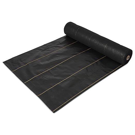 DeWitt Pro-5 Weed-Barrier Woven Landscape Fabric, 5 oz, Black, 4' x 250' - Heavy-Duty Growth Control, Water & Nutrient Permeable Ground Cover for Gardens, Pathways & Commercial Landscaping