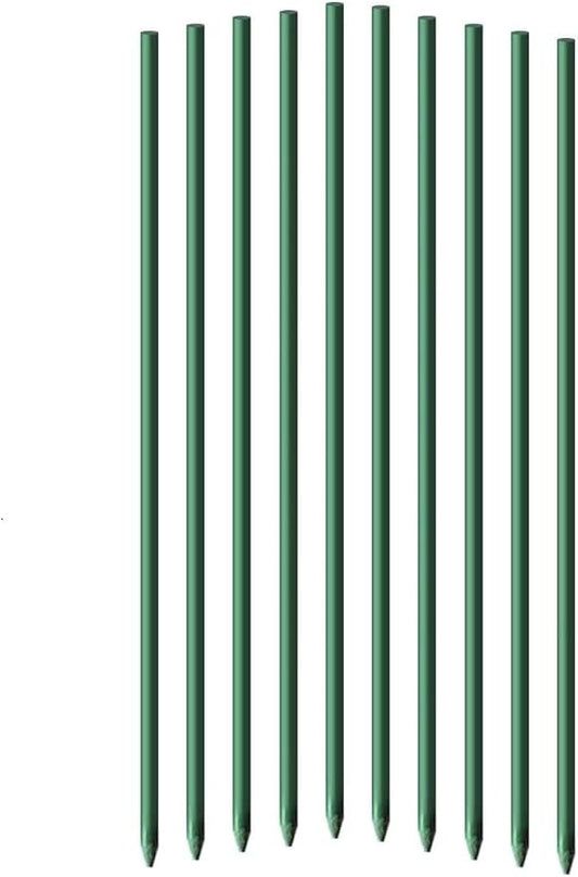 5ft Garden Stakes 50pack for Climbing Plants, 1/4" Diameter Supports Poles EcoStake Rust-Free Plant Sticks Fence Post (60inch)