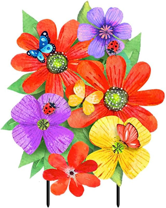 Briarwood Lane Whimsy Flowers Metal Art