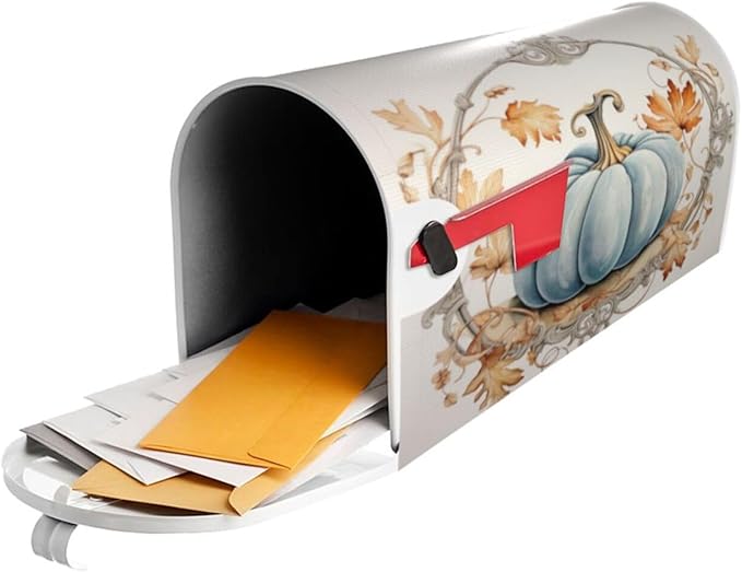 DADABULIU Mailbox Covers Pumpkin Rustic Flower Autumn Magnetic Letter Post Box Cover Standard Size 25.5 x 21 Inch Garden Yard Home Decorative