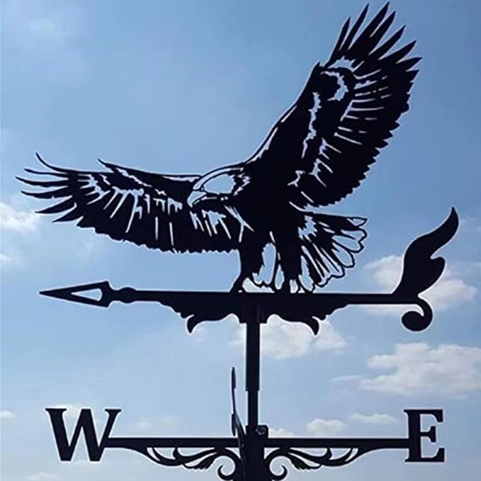 Metal Rooster Shape Weathervane, Roof Mount Weather Chicken Wind Vane Direction Indicator,Outdoor Scene Garden Chicken Weather Vane Ornament for for Shed Farmhouse Patio Decor(Dog2)