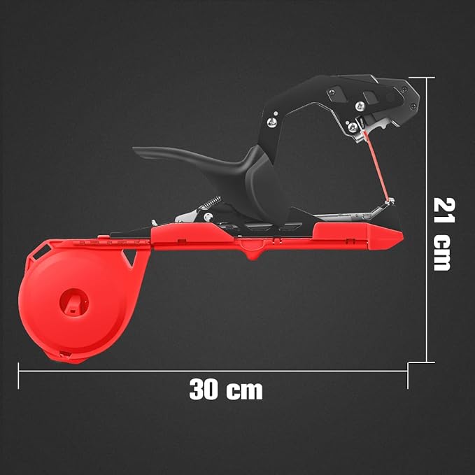 Professional Plant Tying Machine to Bind Tomatoes and Grapes Effortless Garden Tape Tool for Gardeners Farmers, Including Spare SK5 Blade, Garden Tapes and Staples, Red/Black