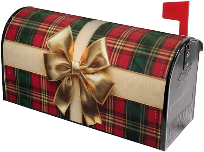 Christmas Mailbox Covers Magnetic Letterbox Covers 21x18 Inch for Garden Outdoor Decoration