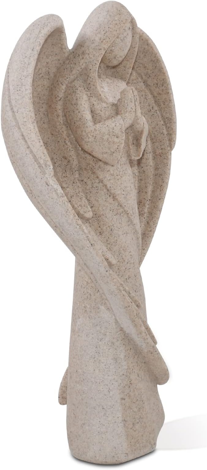 SIMON'S SHOP Praying Angel Statues, 9'' Prayer Angel Figurines, Garden Angels Sculptures for Family Friends, Indoor Table Shelf Mantel Decorations
