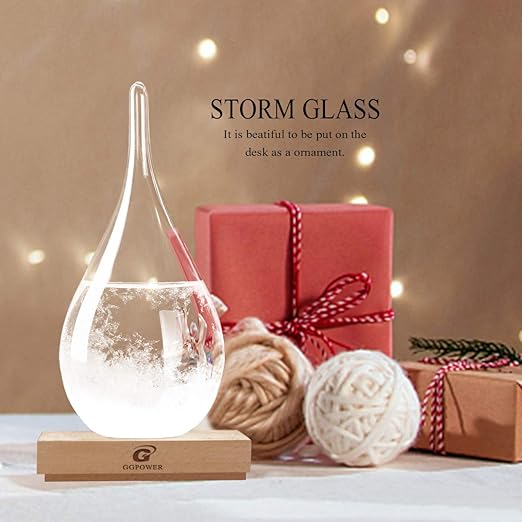 Storm Glass Cool Unusual Gifts Storm Glass Weather Predictor Snow Globes for Adults Galileo Thermometer Indoor Creative Forecast Nordic Style Decorative Weather Gifts