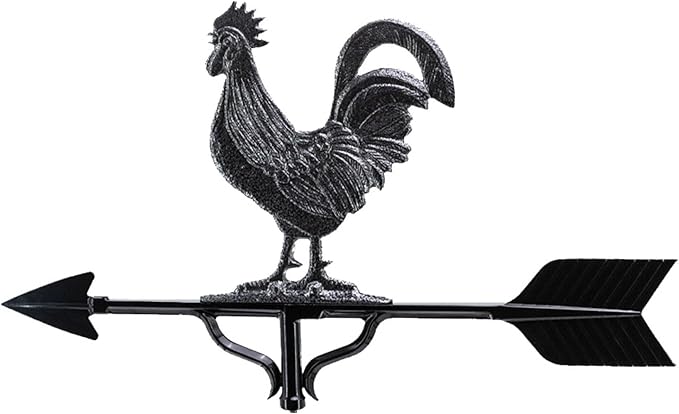 Montague Metal Products 32-Inch Weathervane with Swedish Iron Rooster Ornament