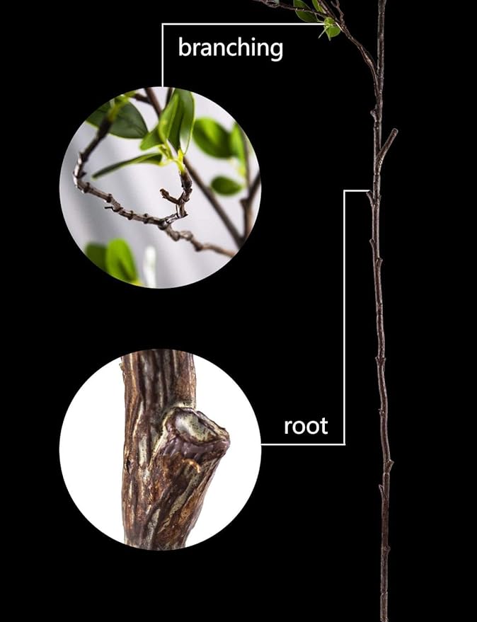 Artificial Plant 43.3 Inch Green Branches Leaf Shop Garden Office Home Decoration (6 pcs)