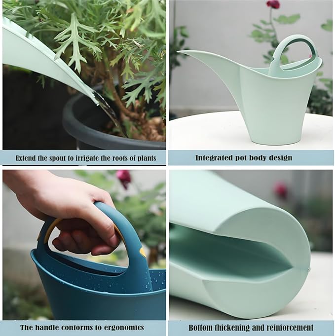 Gardening Watering Can with Long Spout,Watering Can for Outdoor Plants,Anti-Splash Design,Indoor/Outdoor Plants, Lightweight & Durable-2L (Light Pink)