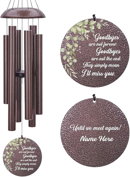 Personalized Memorial Wind Chimes, Customized Wind Chime Outdoor, Custom Wind Chimes in Loving Memory, Sympathy Gift After The Loss of Mom Dad, or Loved One, Product in USA