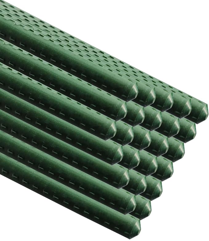 72 Inch Plant Support Garden Stakes, Steel Plant Stakes, Pack of 25