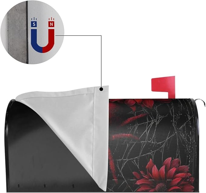 Halloween Mailbox Covers Magnetic Letterbox Covers 21x18 Inch for Garden Outdoor Decoration