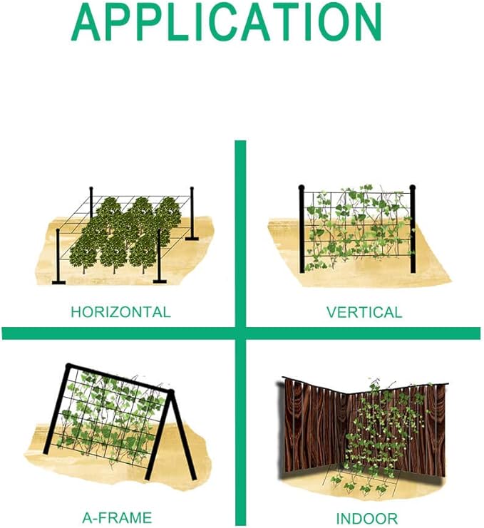 Heavy Duty Trellis Netting Roll - 47''x328' Plastic Plant Trellis Net for Climbing Plants