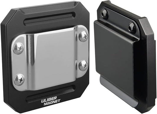 ULIBERMAGNET Drill Holder Belt Clip,Heavy Duty Clip-On Tape Measure Belt Holder,Soild Aluminum Tools Holster with Belt Clip Hook for Cordless Drill,Impact Driver,Tape Measure,Tools with Hanger Clips