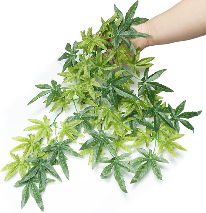 Dsoar 50cm/20in Aquarium Decorations Plants Artificial Fake Plastic Water Grass Plants for Fish Tank Aquarium Decor Artificial Hanging Plants