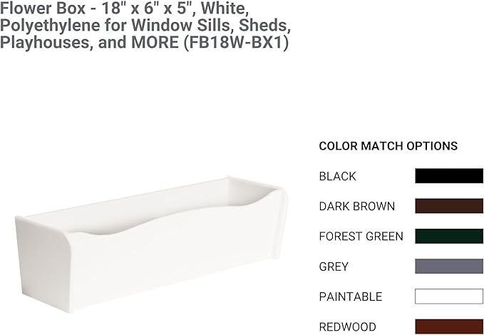 18" Flower Box – Weather-Resistant for Sheds and Playhouses