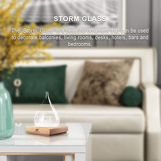 Storm Glass Cool Unusual Gifts Storm Glass Weather Predictor Snow Globes for Adults Galileo Thermometer Indoor Creative Forecast Nordic Style Decorative Weather Gifts
