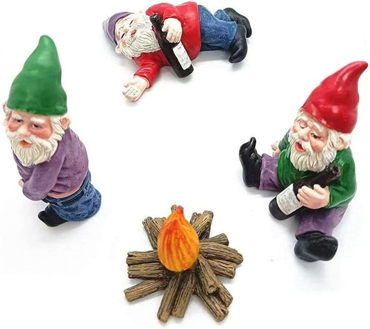Small Gnomes Garden Decoration for Yerd, 3 Types Mini Funny Gnomes Figurines Room Garden Decor Sculptures for Outdoor Patio Lawn Balcony Plant