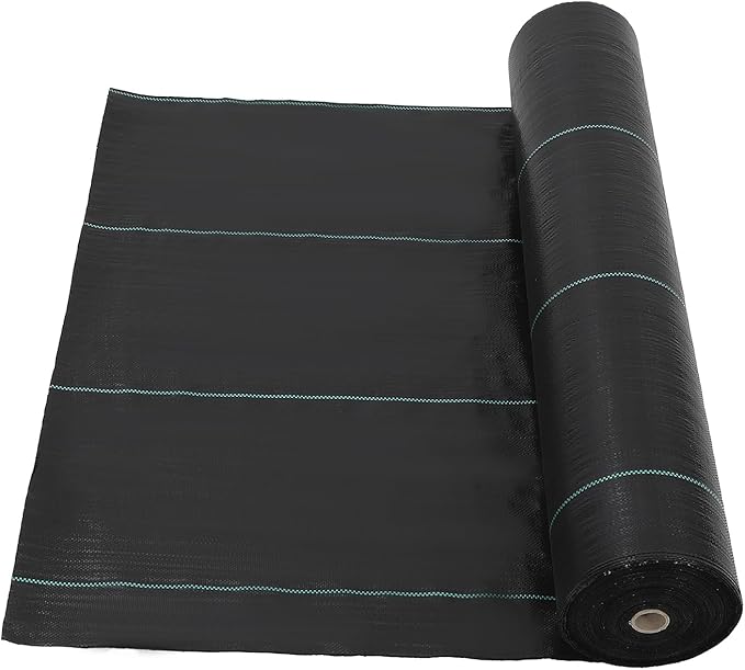 6ft X 300ft Weed Barrier Landscape Fabric Heavy Duty, Premium 2.4 oz Ground Cover Weed Block Gardening Mat, Easy Setup & Superior Weed Control, for Erosion Control, Weed Barrier