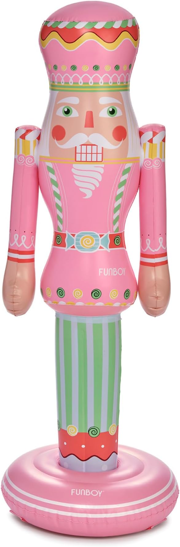 FUNBOY Pink Inflatable Nutcracker – 3.5ft Tall Indoor/Outdoor Holiday Decoration – Christmas Yard & Porch Decor