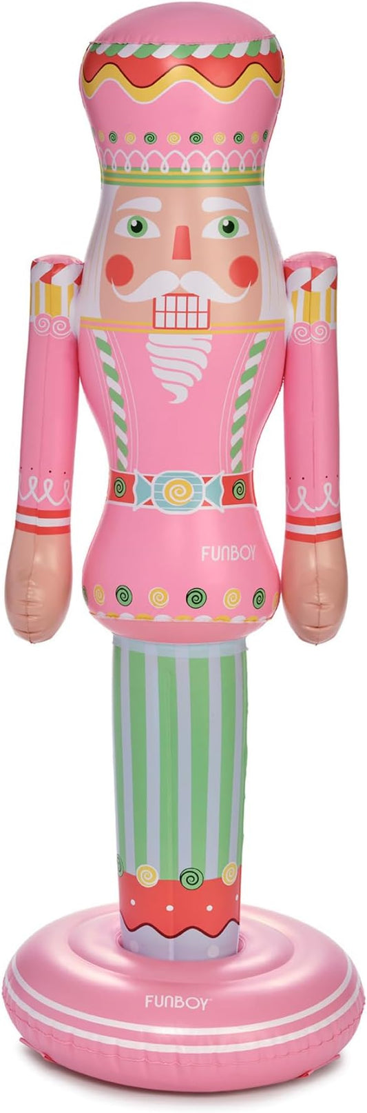 FUNBOY Pink Inflatable Nutcracker – 3.5ft Tall Indoor/Outdoor Holiday Decoration – Christmas Yard & Porch Decor
