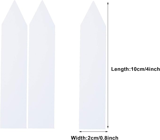100 Pcs 4 Inch Plastic Nursery Garden Stake Tags Plant Seed Garden Labels Pot Marker White