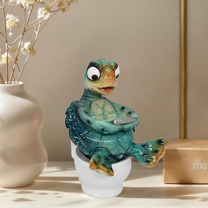 Funny Desk Decor Turtle Figurines Beach Decorations Home Ocean Room Decor Beachy Weird Bathroom Coastal Bedroom Nautical Party Gifts Men Knick Knacks Shelves Table Funky