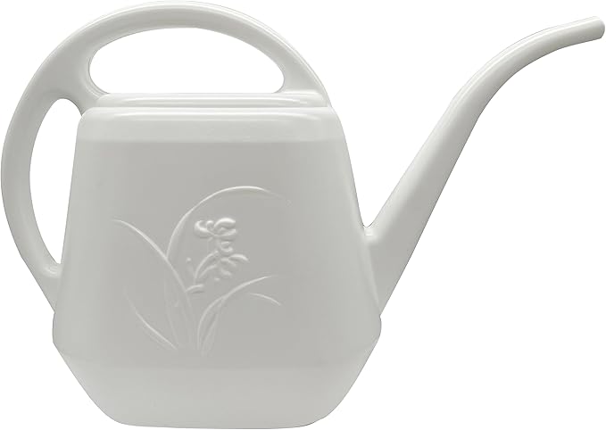 Plant Watering Can - Indoor and Outdoor Home Garden - 1/2 Gallon - White
