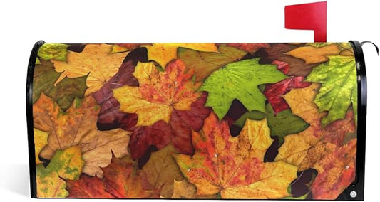 ALAZA Thanksgiving Autumn Leaves Magnetic Mailbox Cover MailWraps Garden Yard Home Decor for Outside Oversized-25.5" x20.8"