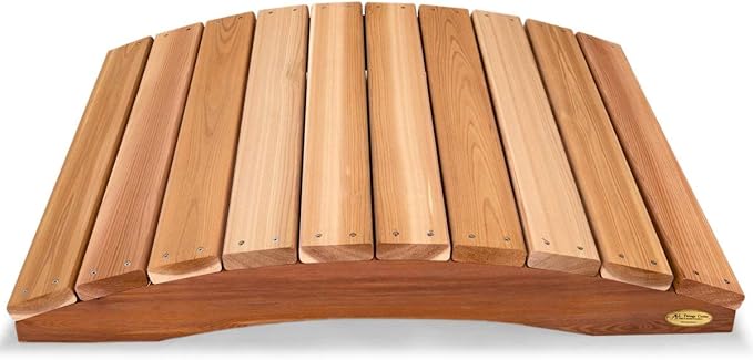 All Things Cedar Wooden Bridge, Outdoor Garden Walkway for Backyard Ponds, 3', Natural