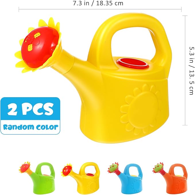 Chicken Watering Cans, Plastic Watering Can Watering Can Kids Beach Watering Can Toys, 2 Pieces (Random Color)