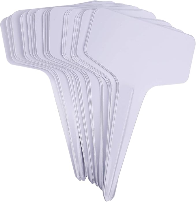 Foraineam 500 Pcs 6 x 10cm (2.4 x 4 inch) T-Type Plant Labels Plastic Plant Tags Nursery Garden Labels